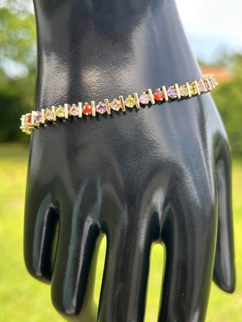 New multicolored gold bracelet w/ extender